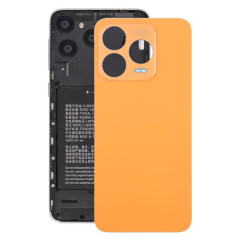 Coque arrière de batterie en cuir avec adhésif pour ZTE Blade V70 (orange)