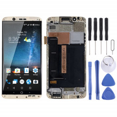 Écran LCD AMOLED d'origine pour ZTE Axon 7 A2017 A2017U A2017G Assemblage complet du numériseur avec cadre (Or)
