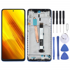 Écran LCD d'origine et numériseur complet avec cadre pour Xiaomi Poco X3 NFC / Poco X3 (bleu)