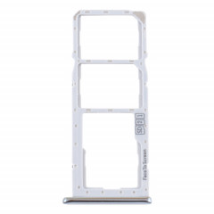 Plateau de la carte SIM + plateau de la carte SIM + plateau de la carte Micro SD pour Motorola One (P30 Play) XT1941 (argent)
