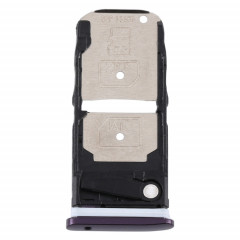 Plateau pour carte SIM + Plateau pour carte SIM / Plateau pour carte Micro SD pour Motorola One Zoom (Violet)