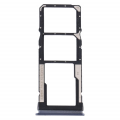 Plateau de carte SIM + plateau de carte SIM + plateau de carte Micro SD pour Xiaomi Redmi Note 9 5G / RedMI Note 9T M2007J22G M2007J22C (Noir)