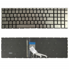 Version américaine Clavier avec rétroéclairage au clavier pour HP 15-DA 15-DA0002DX 15-DA0008CA 15-DB 15-DB0003CA TPN-C135 TPN-C136 (argent)