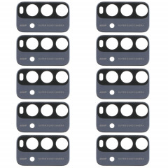 10 PCS Back Camera Lens pour Xiaomi Redmi Note 9 4G M2010J19SC (Noir)