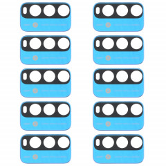 10 PCS Back Camera Lens pour Xiaomi Redmi Note 9 4G M2010J19SC (Bleu)
