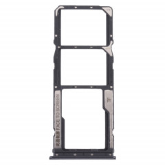 Plateau de carte SIM + plateau de carte SIM + plateau de carte Micro SD pour Xiaomi Poco M3 M2010J19CG M2010J19CI (Noir)