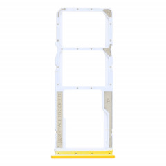 Plateau de carte SIM + plateau de carte SIM + plateau de carte micro SD pour Xiaomi Poco M3 M2010J19CG M2010J19CI (Jaune)