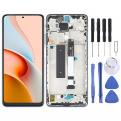 Écran LCD et numériseur Assemblage complet avec cadre pour Xiaomi Redmi Note 9 Pro 5G / MI 10T Lite 5G M2007J17C M2007J17G (gris)