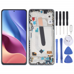 Matériau OLED Écran LCD et numérisateur Assemblage complet avec cadre pour Xiaomi Redmi K40 / Redmi K40 PRO / REDMI K40 PRO + / MI 11I / POCO F3 / M2012K11C M2012K11AG M2012K11G (bleu)