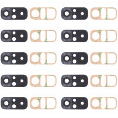 10 PCS Back Camera Lens pour Xiaomi Redmi Note 10S M2101K7BG M2101K7BI M2101K7BNY (Noir)
