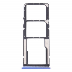 Plateau de carte SIM + plateau de carte SIM + plateau de carte micro SD pour Xiaomi Redmi 9T 4G / Redmi Note 9 4G J19S M2010J19SC M2010J19SG M2010J19SY (bleu)