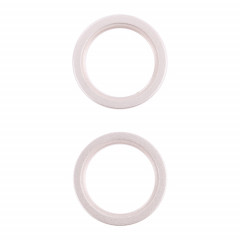 2 PCS Caméra arrière Verre Lentille en métal à l'extérieur Bague cerceau de protection pour iPhone 13 (blanc)