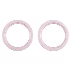 2 PCS Caméra arrière Verre Verre Lentille en métal à l'extérieur Bague de cerceau pour iPhone 13