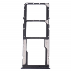 Plateau de carte SIM + plateau de carte SIM + plateau de carte Micro SD pour Xiaomi Redmi Note 10 4G / Redmi Note 10S M2101K7AI, M2101K7AG, M2101K7BG, M2101K7BI, M2101K7BNY, M2101K7BLY (Noir)