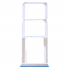 Plateau de carte SIM + plateau de carte SIM + plateau de carte Micro SD pour Xiaomi Redmi Note 10 4G / Redmi Note 10S M2101K7AI, M2101K7AG, M2101K7BG, M2101K7BI, M2101K7BNY, M2101K7BLY (Bleu)