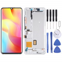 Matériau AMOLED Écran LCD et numériseur Assemblage complet avec cadre pour Xiaomi MI Note 10 Lite M2002F4LG (Argent)