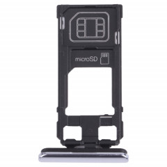Plateau de carte SIM + plateau de cartes Micro SD pour Sony Xperia 1 / Xperia XZ4 (gris)