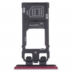 Plateau de carte SIM + plateau de carte SIM / plateau de carte micro SD pour Sony Xperia 5 (rouge)