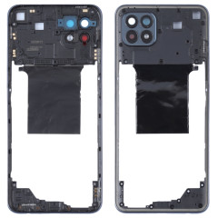 Pour OPPO Reno4 SE/A93 4G/OPPO Reno4 F/Reno4 Lite/F17 Pro PEAT00, PEAM00 plaque de lunette de cadre moyen d'origine (noir)