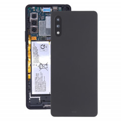 Couverture arrière de la batterie avec couvercle de la lentille de caméra pour Sony Xperia Ace II SO-41B (Noir)