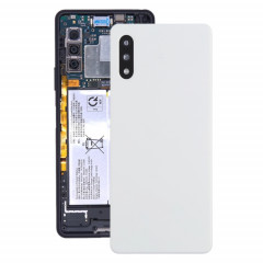 Couverture arrière de la batterie avec couvercle de la lentille de caméra pour Sony Xperia Ace II SO-41B (Blanc)
