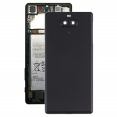 Coque arrière de batterie pour Sony Xperia 8 avec cadre central et cache d'objectif de caméra (noir)