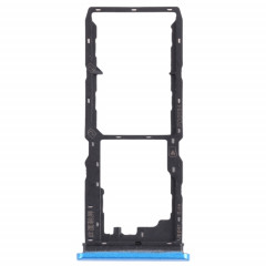 Pour vivo Y12S 2021 / Y12a V2069 Plateau de carte SIM + Plateau de carte SIM + Plateau de carte Micro SD (Bleu)