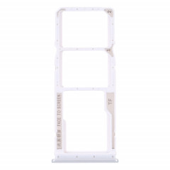 Bac de carte SIM + plateau de carte SIM + bac à carte micro SD pour Xiaomi Redmi 10 / Redmi 10 Prime / Redmi Note 11 4G / Redmi 10 2022 (blanc)