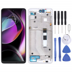 Écran LCD TFT pour Motorola Moto G 5G Assemblage complet du numériseur avec cadre (Blanc)