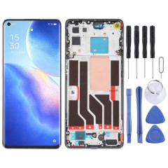 Écran LCD d'origine pour OPPO Reno5 Pro 5G Assemblage complet du numériseur avec cadre (argent)