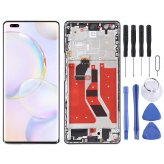 Écran LCD OLED d'origine pour Honor 50 Pro Digitizer Full Assembly avec cadre (argent)