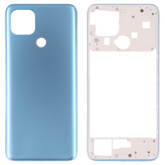 Pour le couvercle arrière de la batterie OPPO A15/A15S/A35 avec cadre central (bleu)