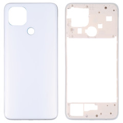 Pour le couvercle arrière de la batterie OPPO A15/A15S/A35 avec cadre central (blanc)