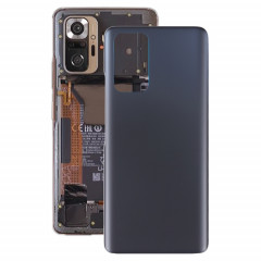 Couvercle arrière de batterie en verre pour Xiaomi Redmi Note 10 Pro/Redmi Note 10 Pro Max/Redmi Note 10 Pro Inde (Noir)