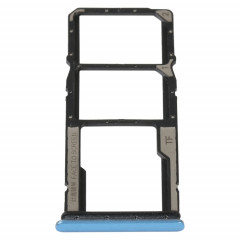 Plateau de carte SIM + plateau de carte SIM + plateau de carte Micro SD pour Xiaomi Redmi 10C/Redmi 10 Inde/Poco C40(Bleu)