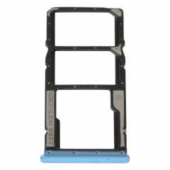 Plateau de carte SIM + plateau de carte SIM + plateau de carte Micro SD pour Xiaomi Redmi 10 5G (bleu)