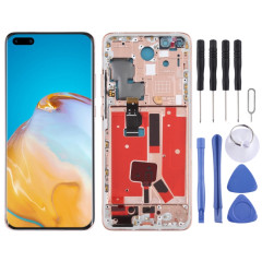 Écran LCD d'origine pour Huawei P40 Pro Numériseur Assemblage complet avec cadre (Or)