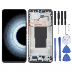 Écran LCD AMOLED d'origine pour Xiaomi Redmi K50 Ultra / 12T / 12T Pro Numériseur Assemblage complet avec cadre (Noir)