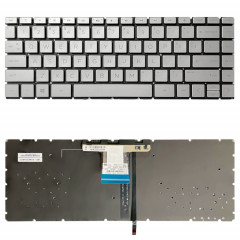 Clavier Version US avec rétroéclairage pour HP Pavilion x360 14-CE 14-DH 14-cd 14m-cd 14t-cd 14-CE000 L47854-171 (Argent)