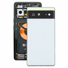 Pour coque arrière de batterie Google Pixel 6 avec cadre central (blanc)