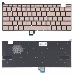 Clavier version US sans bouton d'alimentation pour ordinateur portable Microsoft Surface Go 1934 (or)
