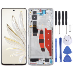 Écran LCD d'origine pour Honor 70 Pro Numériseur Assemblage complet avec cadre (Or)