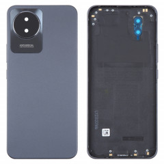 Pour vivo Y02 couvercle arrière de batterie d'origine avec couvercle d'objectif d'appareil photo (noir)