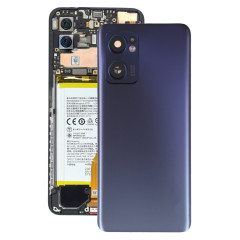 Pour OPPO Reno7 5G Couvercle arrière de batterie d'origine avec couvercle d'objectif d'appareil photo (noir)