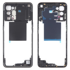 Pour OPPO Find X3 Lite plaque de lunette de cadre moyen d'origine (noir)