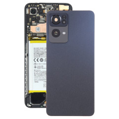 Pour OPPO Reno7 Pro couvercle arrière de batterie d'origine avec couvercle d'objectif d'appareil photo (noir)