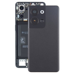 Pour OPPO Reno9 couvercle arrière de batterie d'origine avec couvercle d'objectif d'appareil photo (noir)