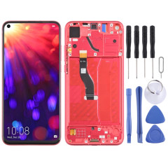 Pour Honor View 20 Ensemble complet de numériseur d'écran LCD d'origine avec cadre (rouge)