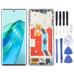 Pour Honor X9A écran LCD d'origine numériseur assemblage complet avec cadre (argent)