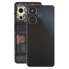 Pour Realme C55 couvercle arrière de batterie d'origine avec couvercle d'objectif d'appareil photo (noir)